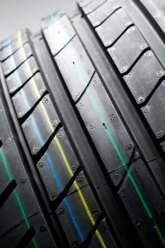 Summer car tire - thread pattern 스톡 사진