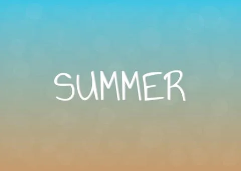 Summer Card .  Blurred Background with Circle Light. Illustrazione stock