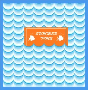 Summer card print Stock Illustration