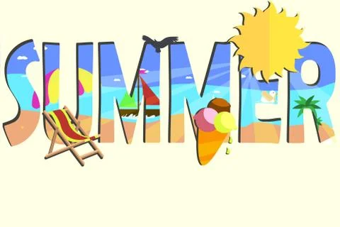 Summer card theme Illustration