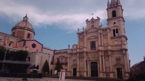 Summer Carnival Float Displayed in Acireale Historic Center Stock Footage 342022973