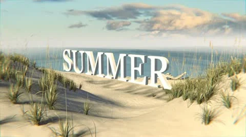 Summer CG Beach (HD) Stockbeeldmateriaal 11357728