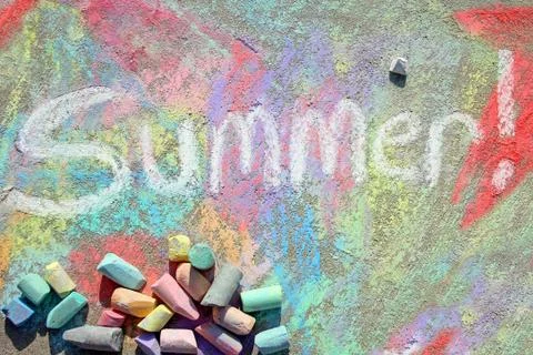 Summer in chalk Stock Photos