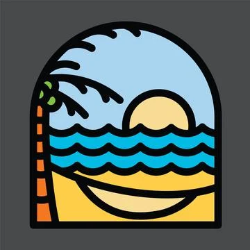 Summer chill graphic illustration vector art t-shirt design Stock Illustration