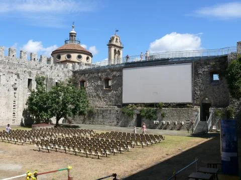 Summer cinema in Prato Stock-Fotos