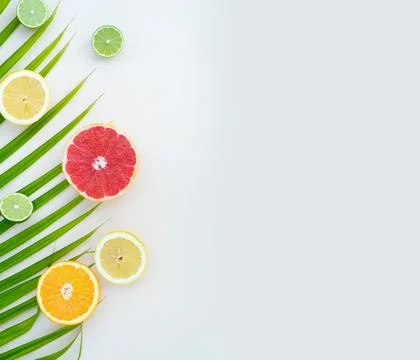 Summer citruses background Stock Photos