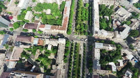 Summer City Flying Stock Footage 64528903