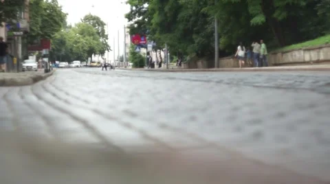 Summer City Traffic Stock Footage 52554183
