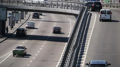 Summer City Traffic Stock Footage 54716818