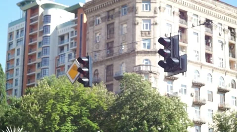 Summer City Traffic Stock Footage 54717033