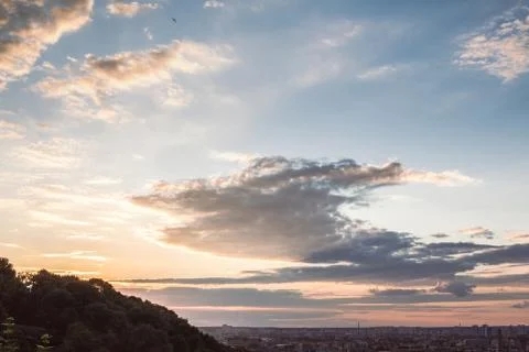 Summer cityscape Stock Photos