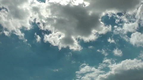 Summer Clean Cumulus Rain Clouds in Time Lapse Stock Footage 76529353