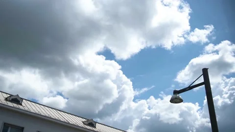 Summer clear sky clouds timelapse Stock Footage 131010494