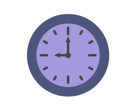 Summer clock icon design with grapes. Fruit icons of time. Stock Illustration