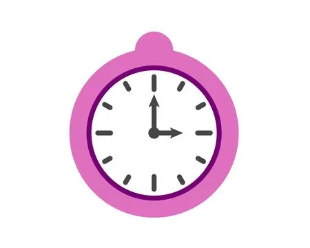 Summer clock icon design with lychee. Fruit icons of time. Stock Illustration