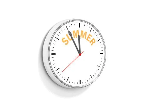 Summer Clock Illustrazione stock