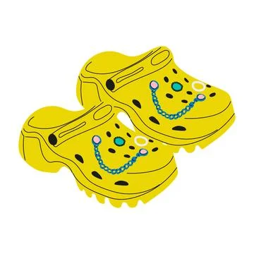 Summer clogs Illustrazione stock