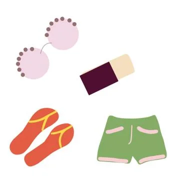 Summer clothes collection. Stock Illustration