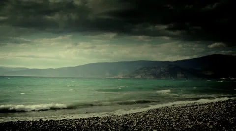 Summer cloud beach Stock Footage 25210666