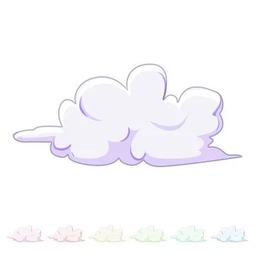 Summer cloud cartoon vector graphic Stock Illustration