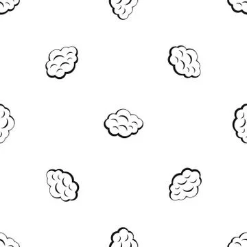 Summer cloud pattern seamless black Illustrazione stock