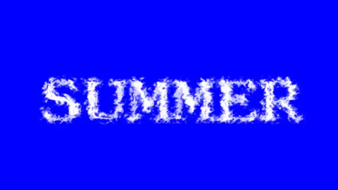 Summer cloud text effect blue isolated background Stock Footage 138721840