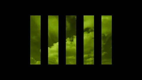 Summer Clouds And Geometric Shapes Stock Footage 114129434