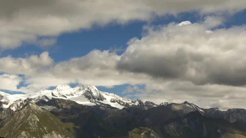 Summer clouds around Mt. Grossglockner Stock Footage 139161478