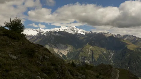Summer clouds around Mt. Grossglockner Stock Footage 139161742