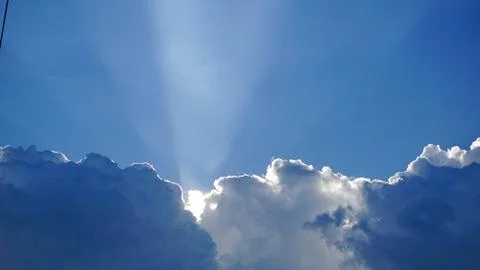 Summer clouds cover the sun 写真素材