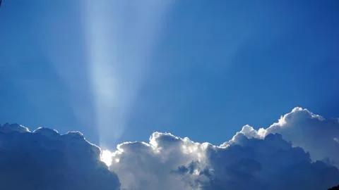 Summer clouds cover the sun 写真素材