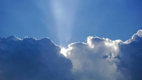 Summer clouds cover the sun 写真素材