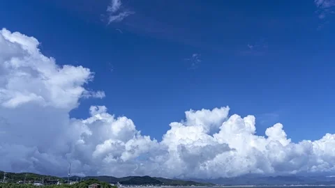 Summer Clouds Drifting Across the Sky Stock Footage 331228205