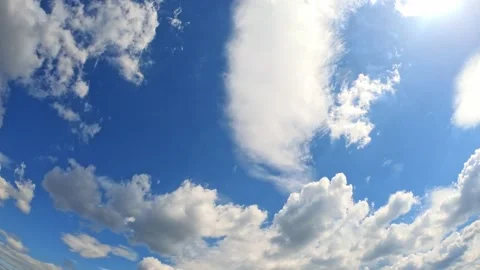 Summer clouds moving fast in time lapse, mountainous clouds Stock Footage 153990358