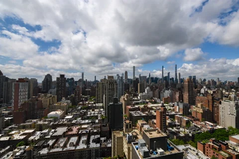 Summer Clouds Storm Front Over Manhattan (1 of 3) Stock Footage 196330662