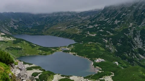 Summer Cloudscape over Tatra Mountain Lake - Cinematic Timelapse Video stock 308188564