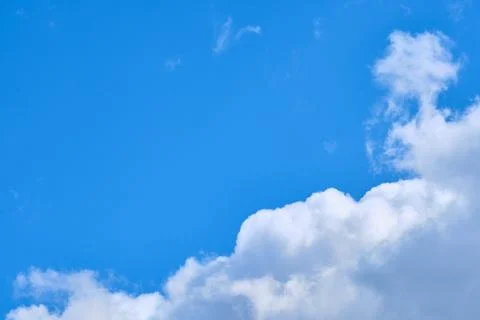 Summer cloudy daytime sky with sparse with copy space. Stock Photos
