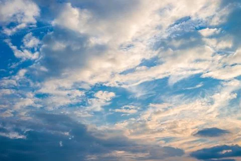 Summer cloudy sky Stock Photos