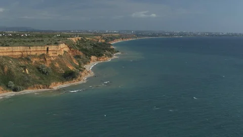 Summer coast of the blue sea Stock Footage 96087828