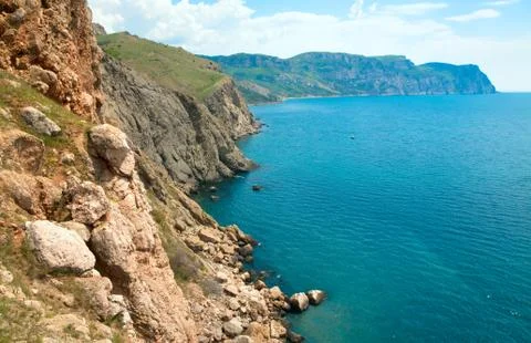 Summer coast view Stock Photos