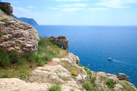 Summer coast view Stock Photos
