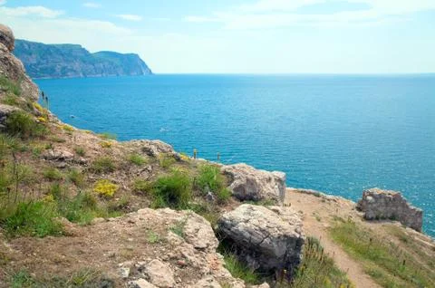 Summer coast view Foto stock