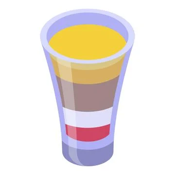 Summer cocktail icon isometric vector. Party summer drink Stock Illustration