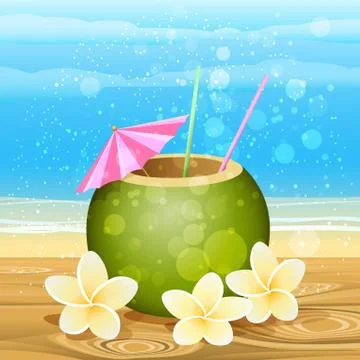 Summer Cocktail Stock Illustration