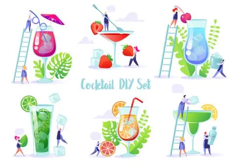 Summer cocktail Stock Illustration