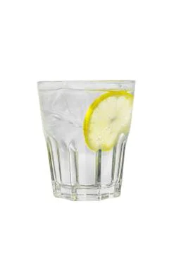 Summer cocktail on isolated white background Stock Photos
