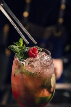 Summer cold refreshing cocktail Stock Photos