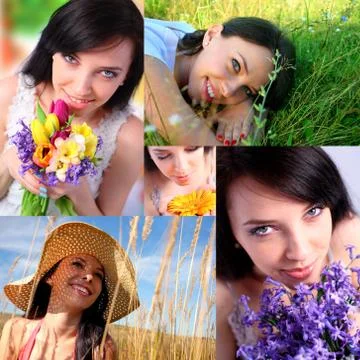 Summer collage Stock Photos