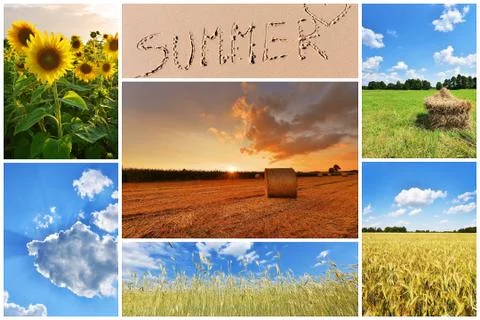 Summer collage Stock Photos