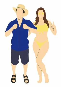 Summer collection people	 Stock Illustration